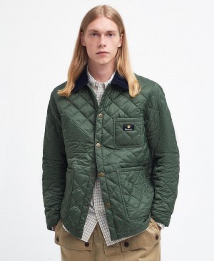 Geaca Barbati Barbour Barbour x Maison Kitsuné Kenning Matlasat Verzi | Romania_BAR30440