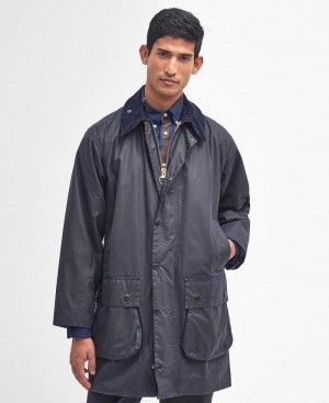 Geaca Barbati Barbour Border® Waxed Bleumarin | Romania_BAR37929