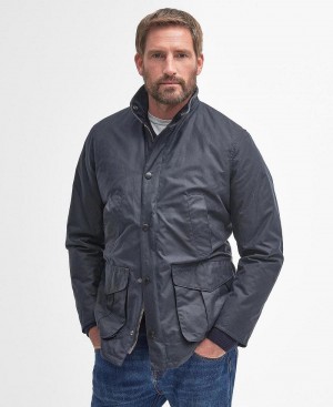 Geaca Barbati Barbour Hereford Wax Albastri | Romania_BAR60241