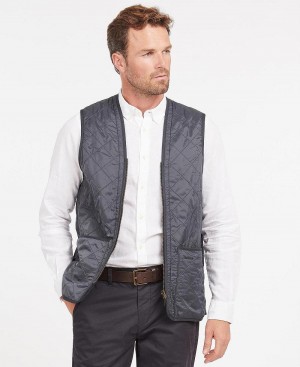 Geaca Barbati Barbour Polarquilt Waistcoat/Zip-In Liner Bleumarin | Romania_BAR15949