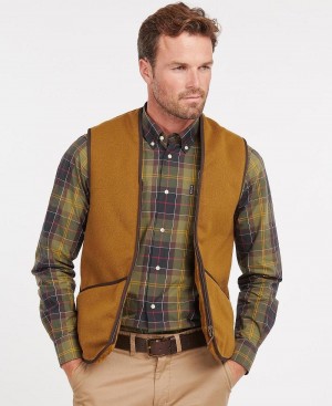 Geaca Barbati Barbour Warm Pile Waistcoat/Zip-In Liner Maro | Romania_BAR96992