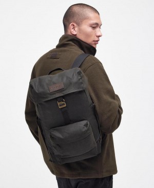 Geanta Barbati Barbour Essential Wax Backpack Masline Verzi | Romania_BAR12948