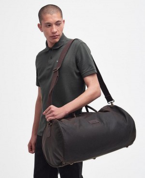 Geanta Barbati Barbour Wax Holdall Masline Verzi | Romania_BAR53451