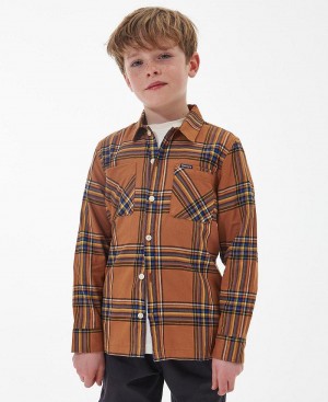 Haine Copii Barbour Boys' Crossfell Shirt Galbeni | Romania_BAR80855