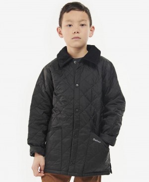 Haine Copii Barbour Boys' Liddesdale® Matlasat Jacket Negrii | Romania_BAR28102