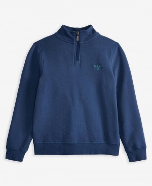 Haine Copii Barbour Boys' Myles Half-Zip Sweatshirt Bleumarin | Romania_BAR12523