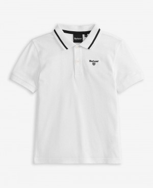 Haine Copii Barbour Boys' Oakside Polo Shirt Albi | Romania_BAR93741