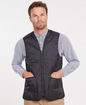 Liner / Hood Barbati Barbour Matlasat Waistcoat/Zip-In Liner Bleumarin | Romania_BAR12262