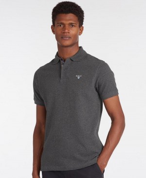 Topuri Barbati Barbour Bumbac Polo Shirt Gri | Romania_BAR91040