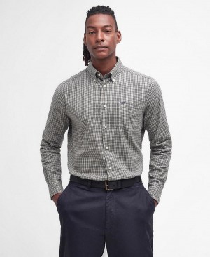 Topuri Barbati Barbour Darnick Tailored Shirt Verzi | Romania_BAR95683