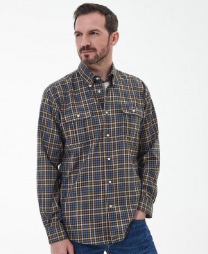 Topuri Barbati Barbour Foss Regular Fit Shirt Bleumarin | Romania_BAR33852