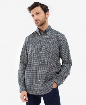 Topuri Barbati Barbour Henderson Thermo Weave Shirt Negrii | Romania_BAR43681