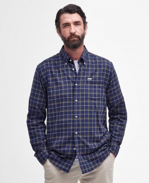 Topuri Barbati Barbour Pelton Shirt Bleumarin | Romania_BAR38712