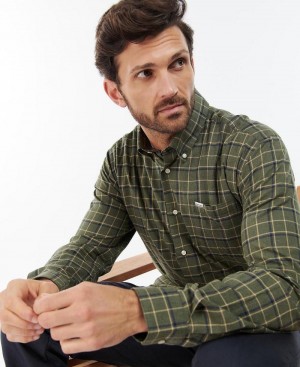 Topuri Barbati Barbour Pelton Shirt Verzi | Romania_BAR86176