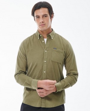 Topuri Barbati Barbour Ramsey Tailored Fit Shirt Verzi | Romania_BAR51161