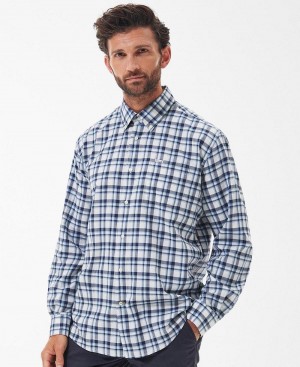 Topuri Barbati Barbour Turville Shirt Albastri | Romania_BAR40908