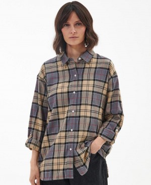 Topuri Dama Barbour Elishaw Relaxed Fit Shirt Colorati | Romania_BAR40220