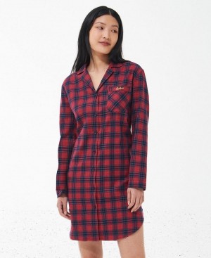 Topuri Dama Barbour Etta Nightshirt Rosii | Romania_BAR76880