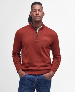 knitwear Barbati Barbour Avoch Half-Zip Jumper Rosii | Romania_BAR70051