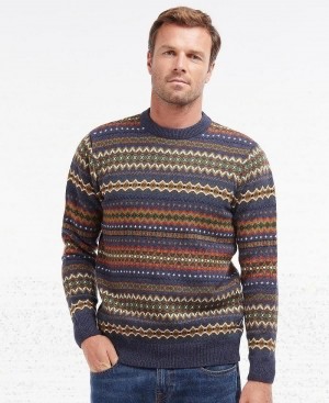 knitwear Barbati Barbour Case Fair Isle Jumper Albastri | Romania_BAR27702