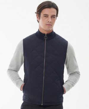 knitwear Barbati Barbour Essential Box Quilt Gilet Bleumarin | Romania_BAR77806