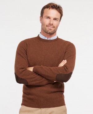 knitwear Barbati Barbour Essential Crew-Neck Sweatshirt Portocalii | Romania_BAR81842