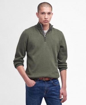 knitwear Barbati Barbour Half-Zip Jumper Verzi | Romania_BAR81057