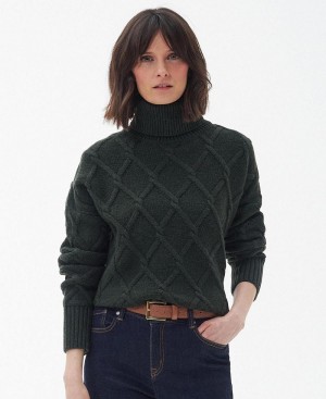 knitwear Dama Barbour Perch Jumper Verzi | Romania_BAR86475