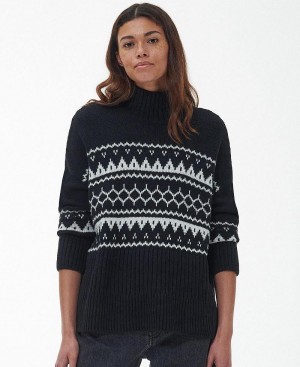 knitwear Dama Barbour Pine Jumper Verzi Inchis Negrii | Romania_BAR66100