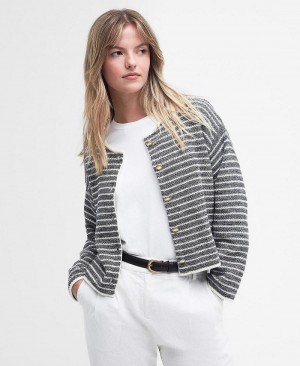 knitwear Dama Barbour Reil Cardigan Gri | Romania_BAR86268