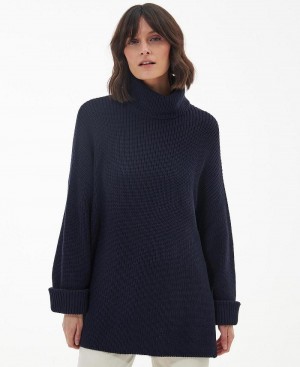 knitwear Dama Barbour Stitch Cape Bleumarin | Romania_BAR98987