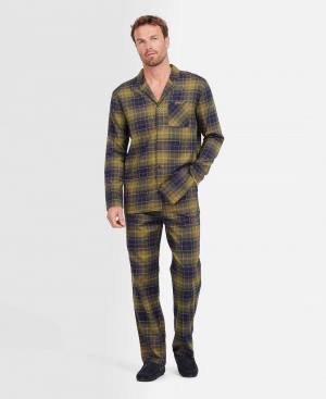 Îmbrăcăminte De Lounge Barbati Barbour Laith Tartan Pyjama Set Galbeni | Romania_BAR51608