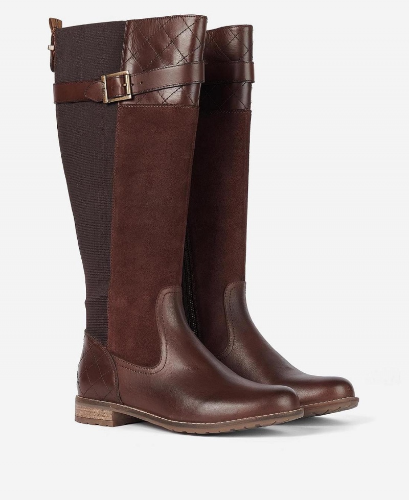 Cizme Dama Barbour Ange Knee-High Maro | Romania_BAR30719