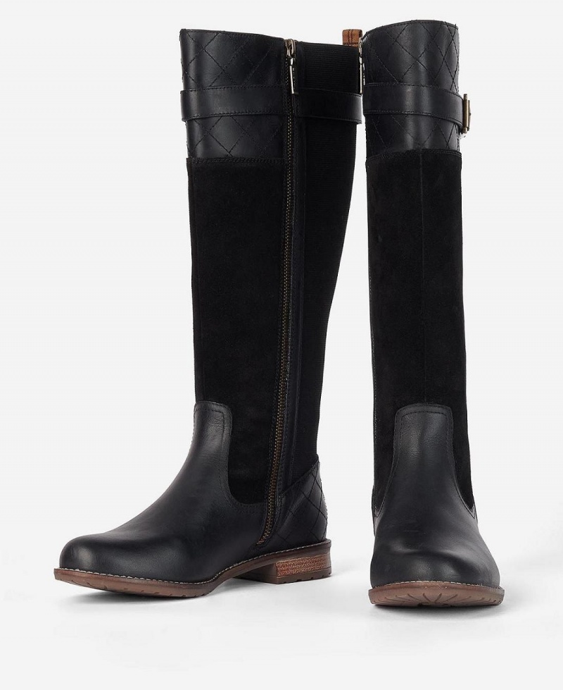 Cizme Dama Barbour Ange Knee-High Negrii | Romania_BAR47129