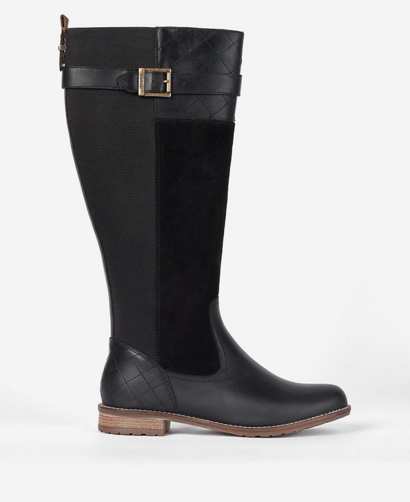 Cizme Dama Barbour Ange Knee-High Negrii | Romania_BAR47129