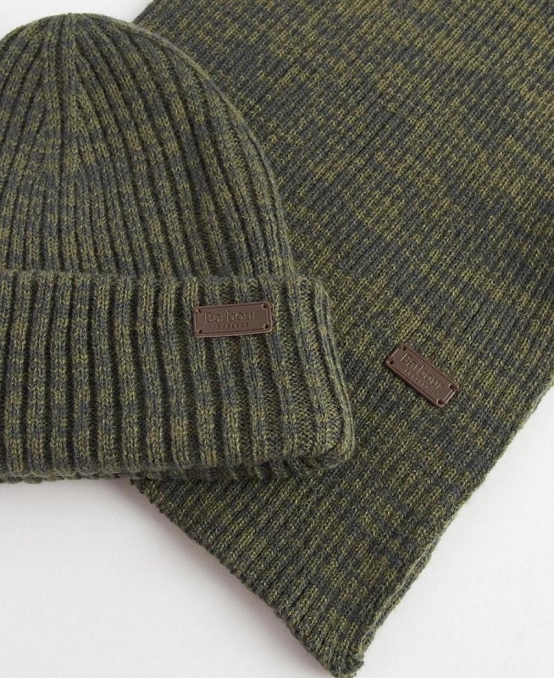 Esarfe Barbati Barbour Crimdon Beanie & Gift Set Verzi | Romania_BAR39253