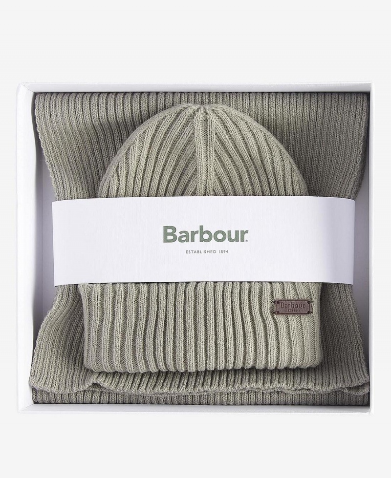 Esarfe Barbati Barbour Crimdon Beanie & Gift Set Gri | Romania_BAR70842