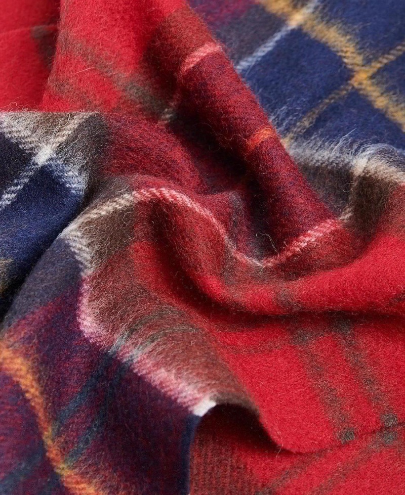 Esarfe Barbati Barbour Tartan Rosii | Romania_BAR23319