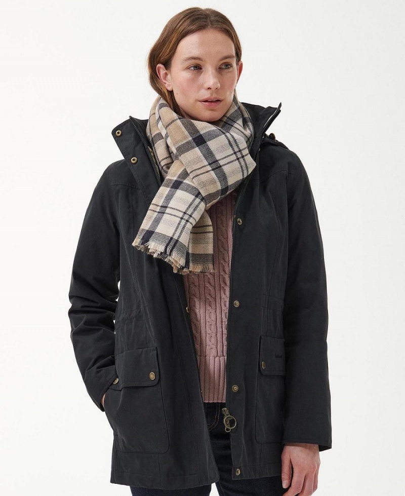 Esarfe Dama Barbour Montieth Reversible Tartan Bej | Romania_BAR76186