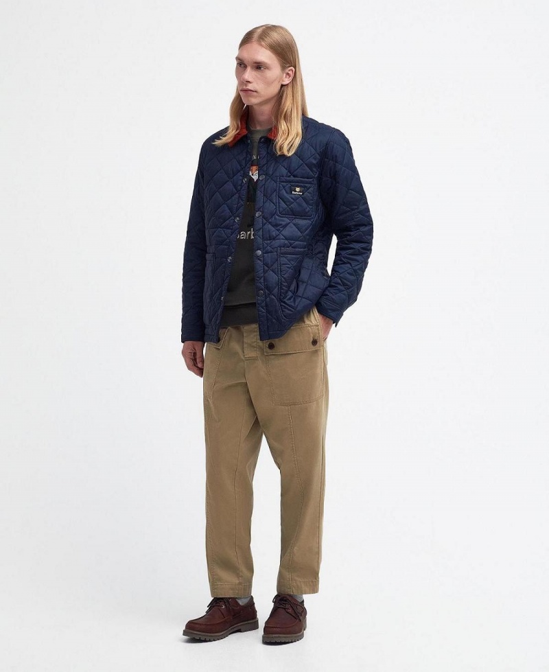 Geaca Barbati Barbour Barbour x Maison Kitsuné Kenning Matlasat Bleumarin | Romania_BAR50609