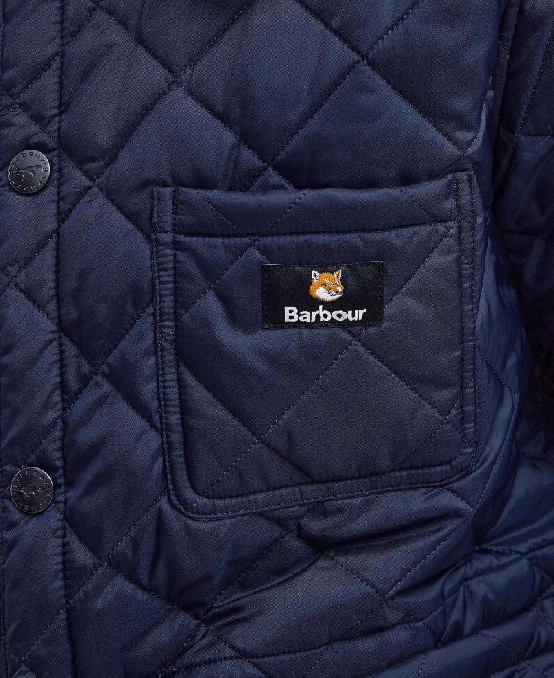 Geaca Barbati Barbour Barbour x Maison Kitsuné Kenning Matlasat Bleumarin | Romania_BAR50609