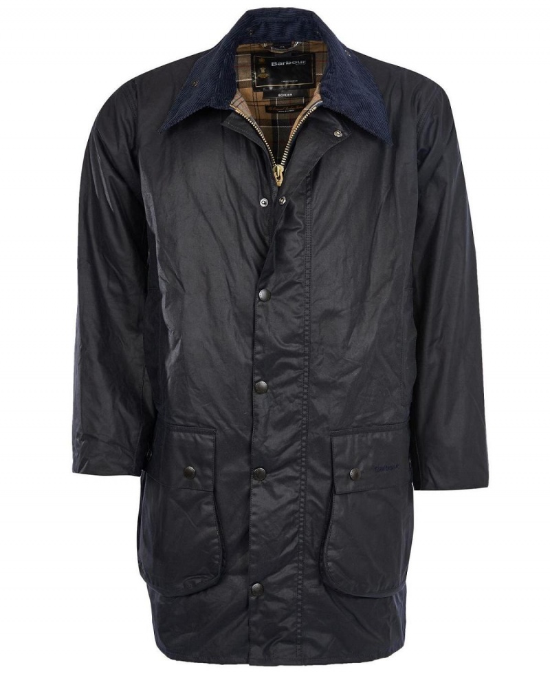 Geaca Barbati Barbour Border® Waxed Bleumarin | Romania_BAR37929