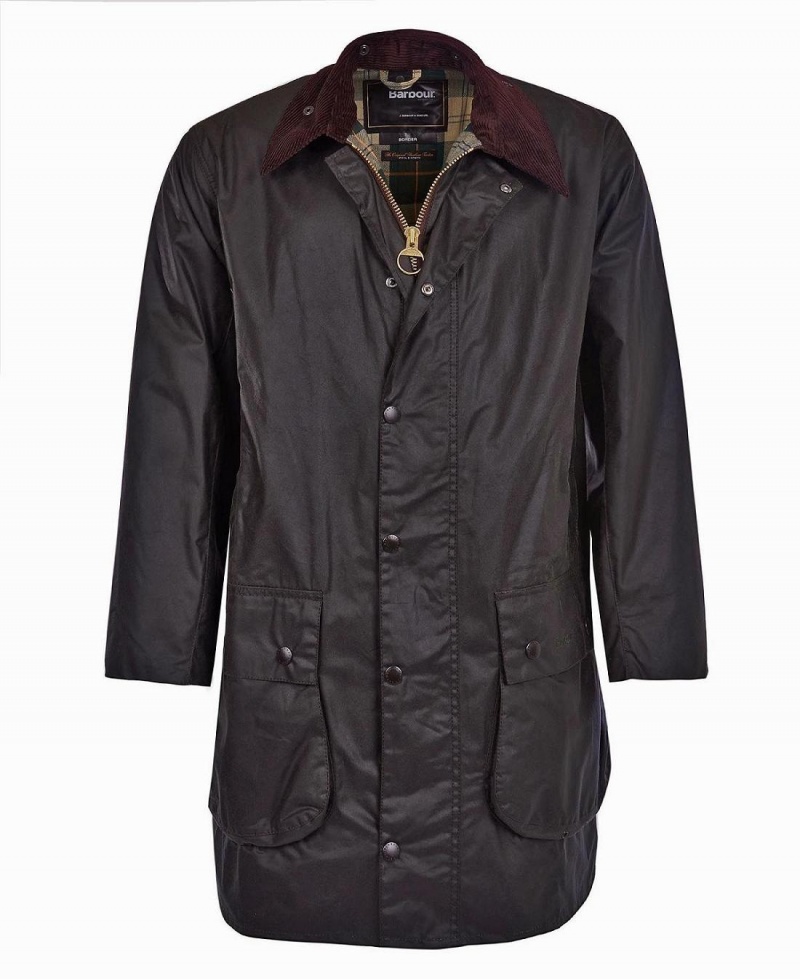 Geaca Barbati Barbour Border® Waxed Masline Verzi | Romania_BAR20477