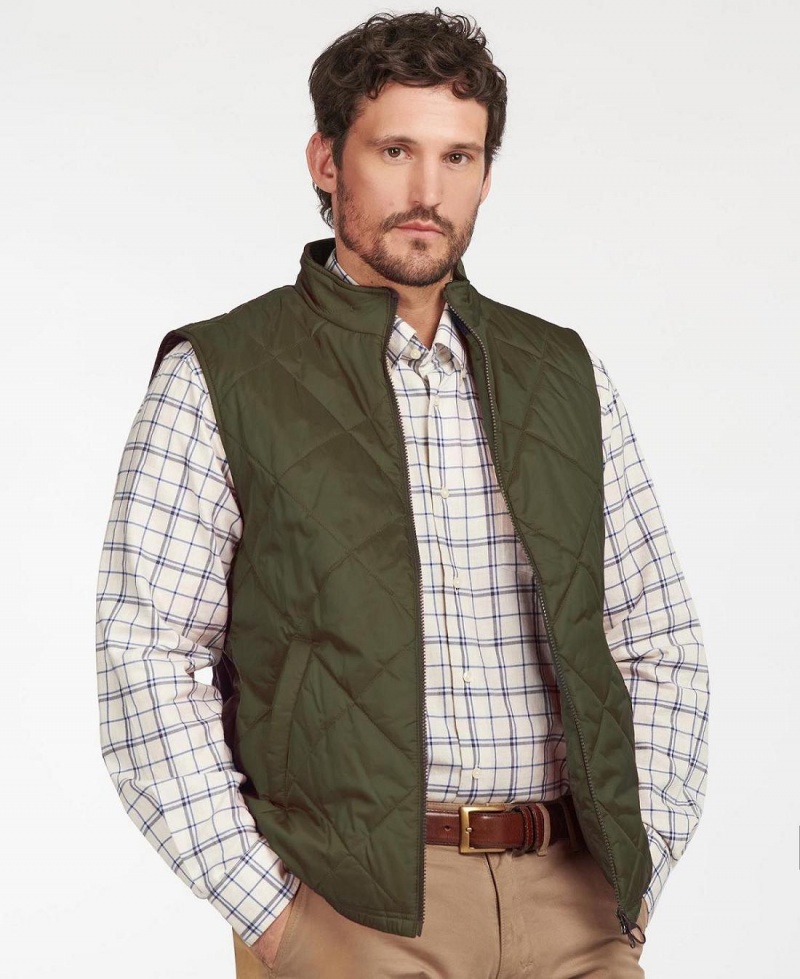 Geaca Barbati Barbour Finn Gilet Verzi | Romania_BAR16672