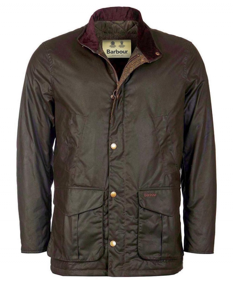 Geaca Barbati Barbour Hereford Wax Verzi | Romania_BAR23578