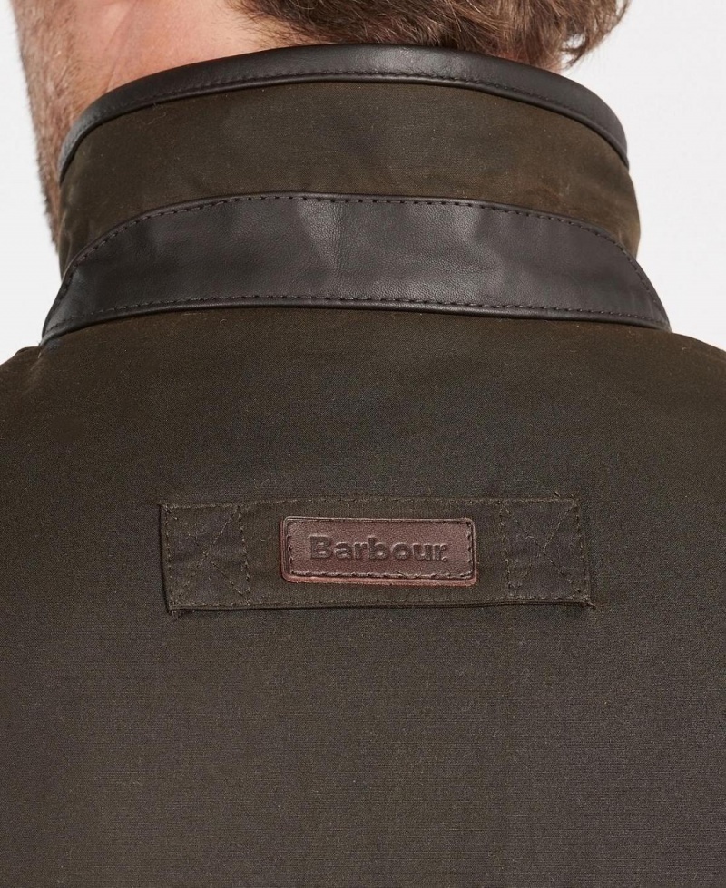 Geaca Barbati Barbour Hereford Wax Verzi | Romania_BAR23578