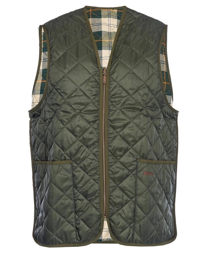 Geaca Barbati Barbour Matlasat Waistcoat/Zip-In Liner Masline Verzi | Romania_BAR30768