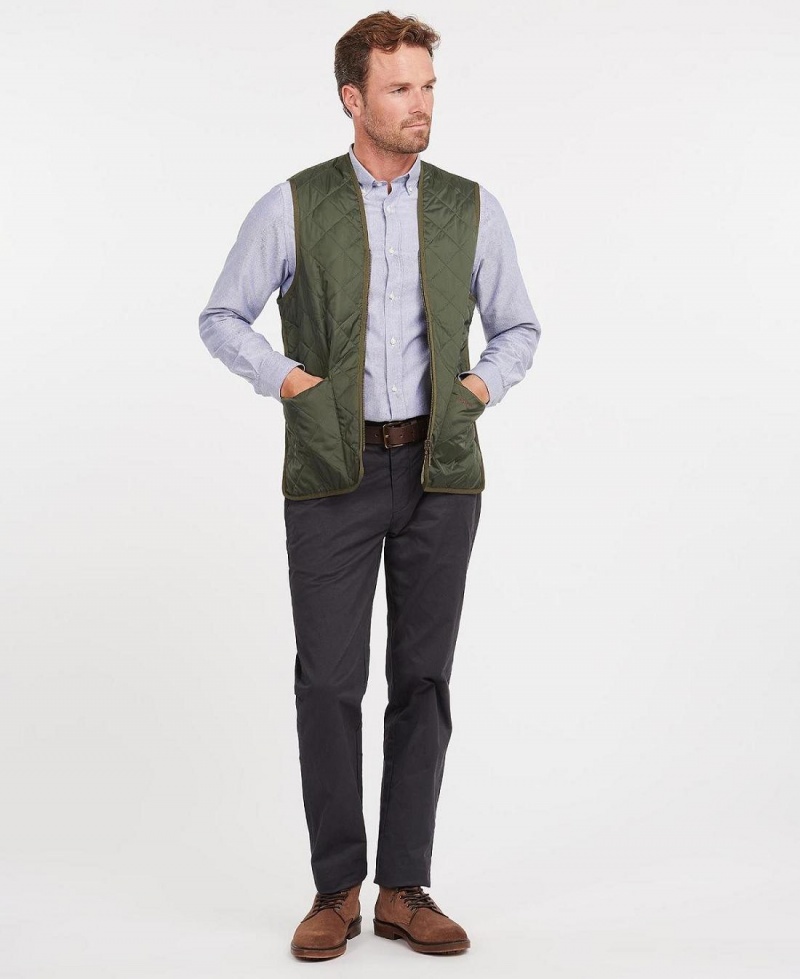 Geaca Barbati Barbour Matlasat Waistcoat/Zip-In Liner Masline Verzi | Romania_BAR30768