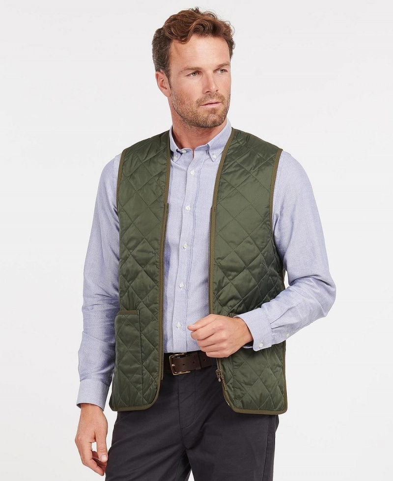 Geaca Barbati Barbour Matlasat Waistcoat/Zip-In Liner Masline Verzi | Romania_BAR30768