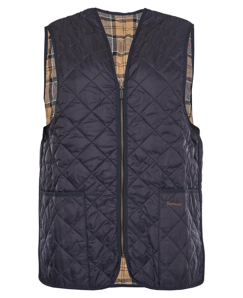 Geaca Barbati Barbour Matlasat Waistcoat/Zip-In Liner Bleumarin | Romania_BAR35309